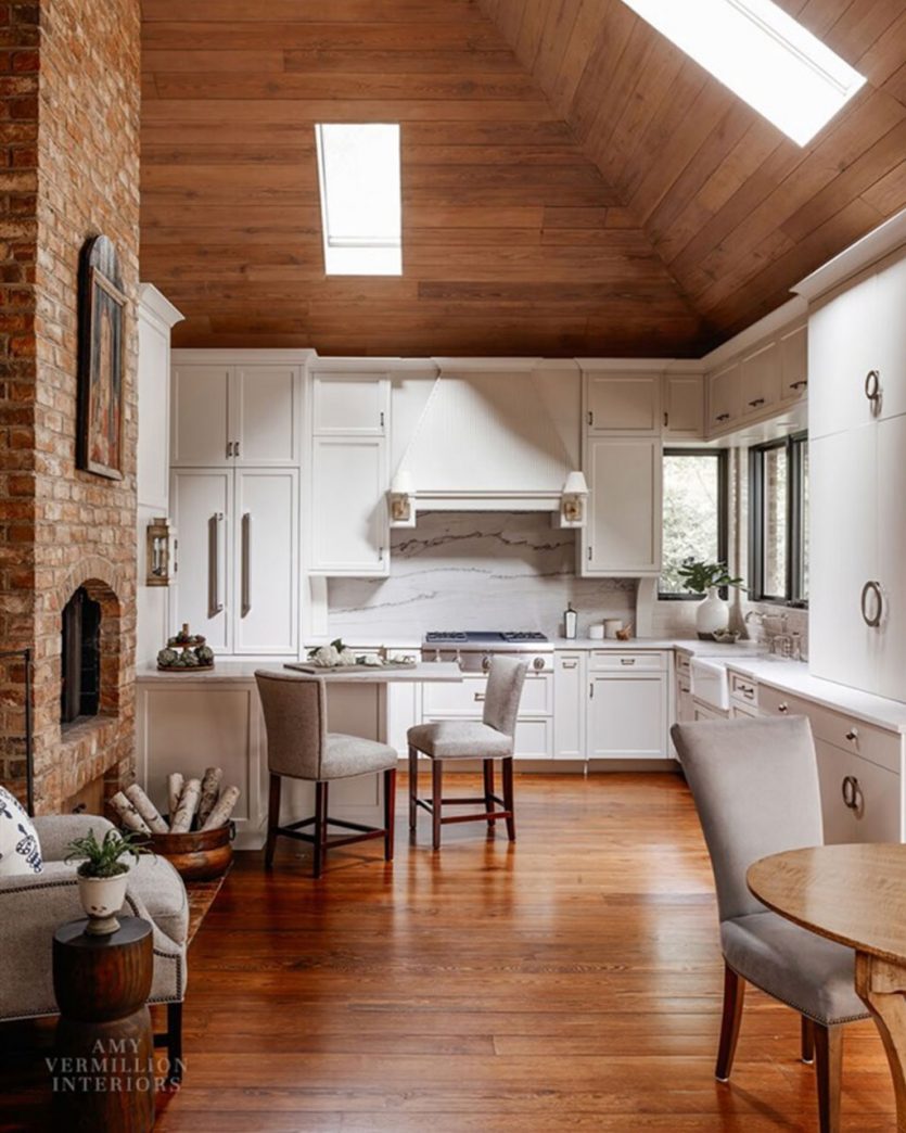 Kitchen in 1980s house designed by Amy Vermillion Interiors