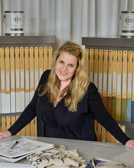 Interior designer Susan Jamieson in her studio for Bridget Beari Designs