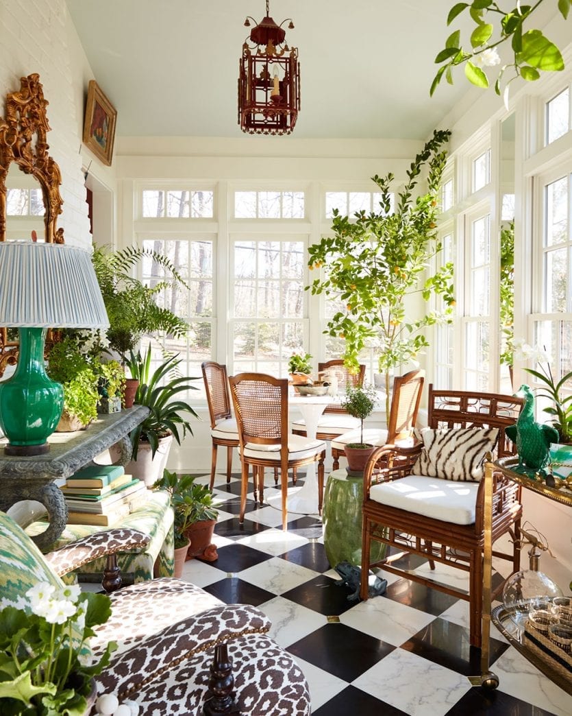 The Garden room at Eddie's home Edgewood Hall from House Beautiful