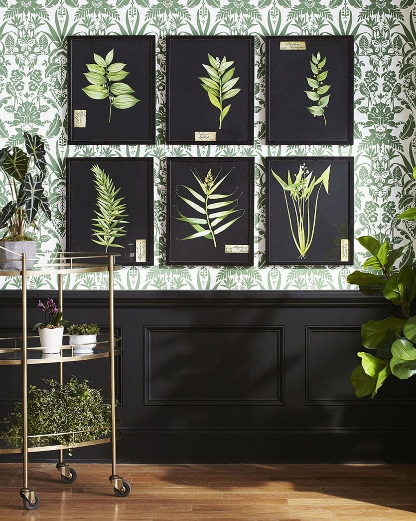 Mix faux and real plants together when decorating with houseplants