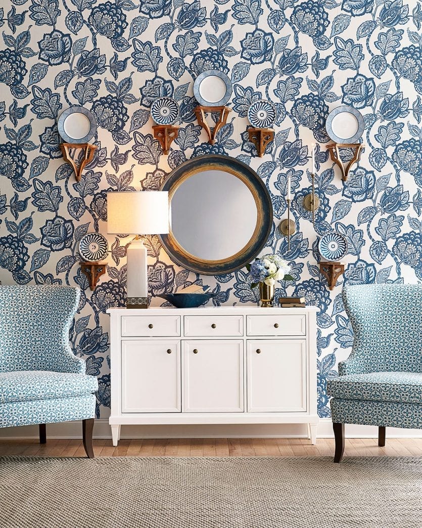 Refresh your home for the new year entryway wallpaper