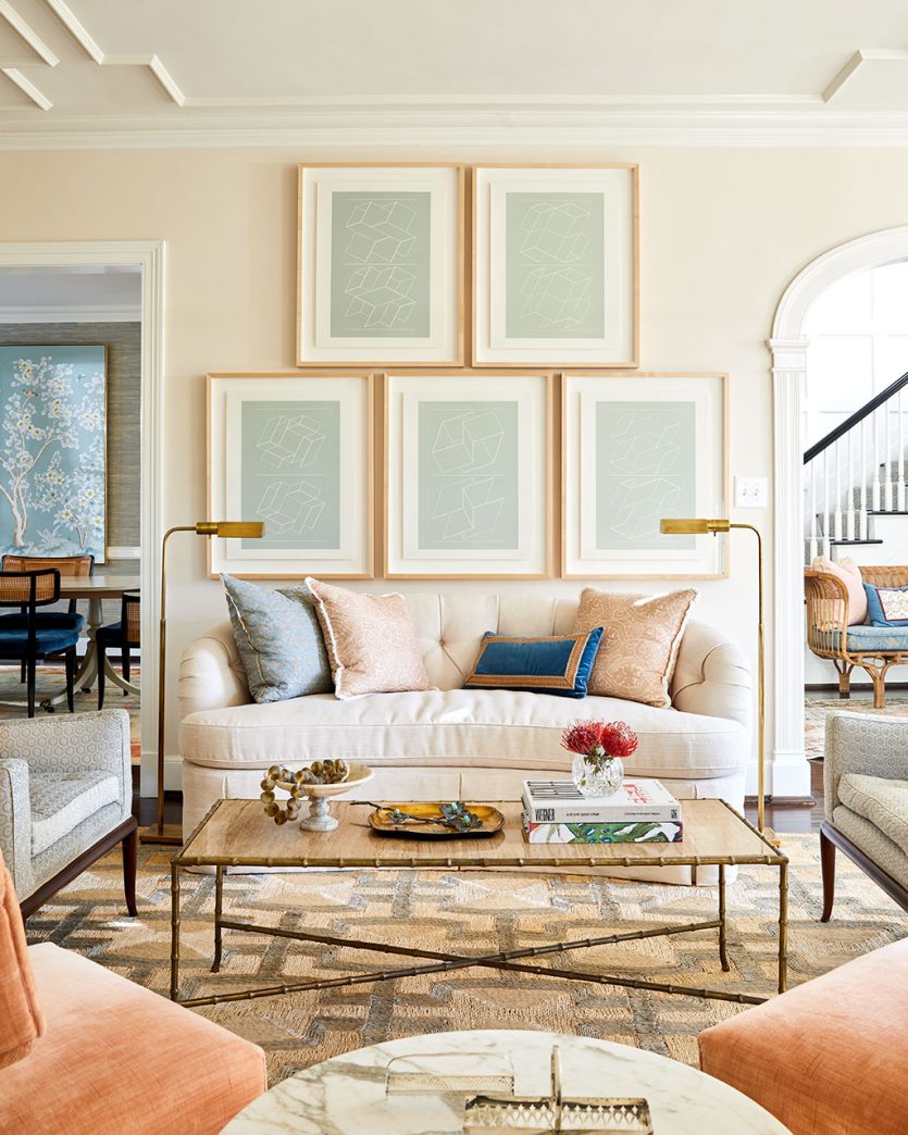 Formal living room with neutrals designed by Barrie Benson