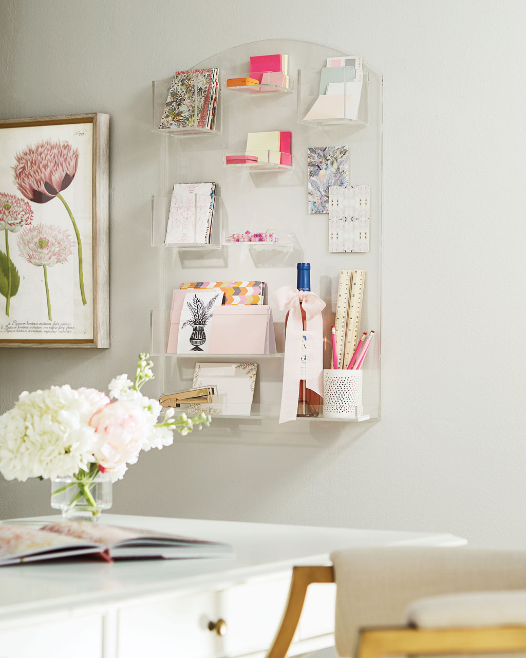 Utilize wall space in your work from home setup