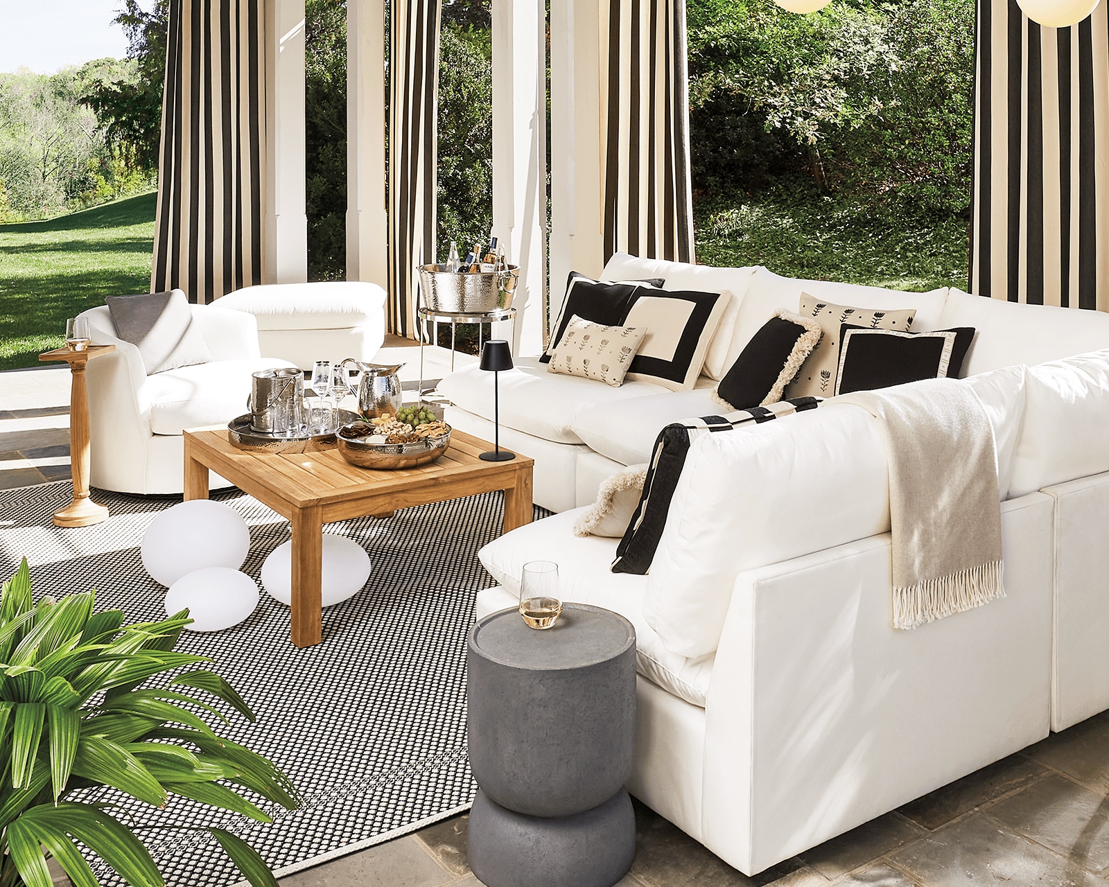 Mixed Outdoor and Indoor Furniture