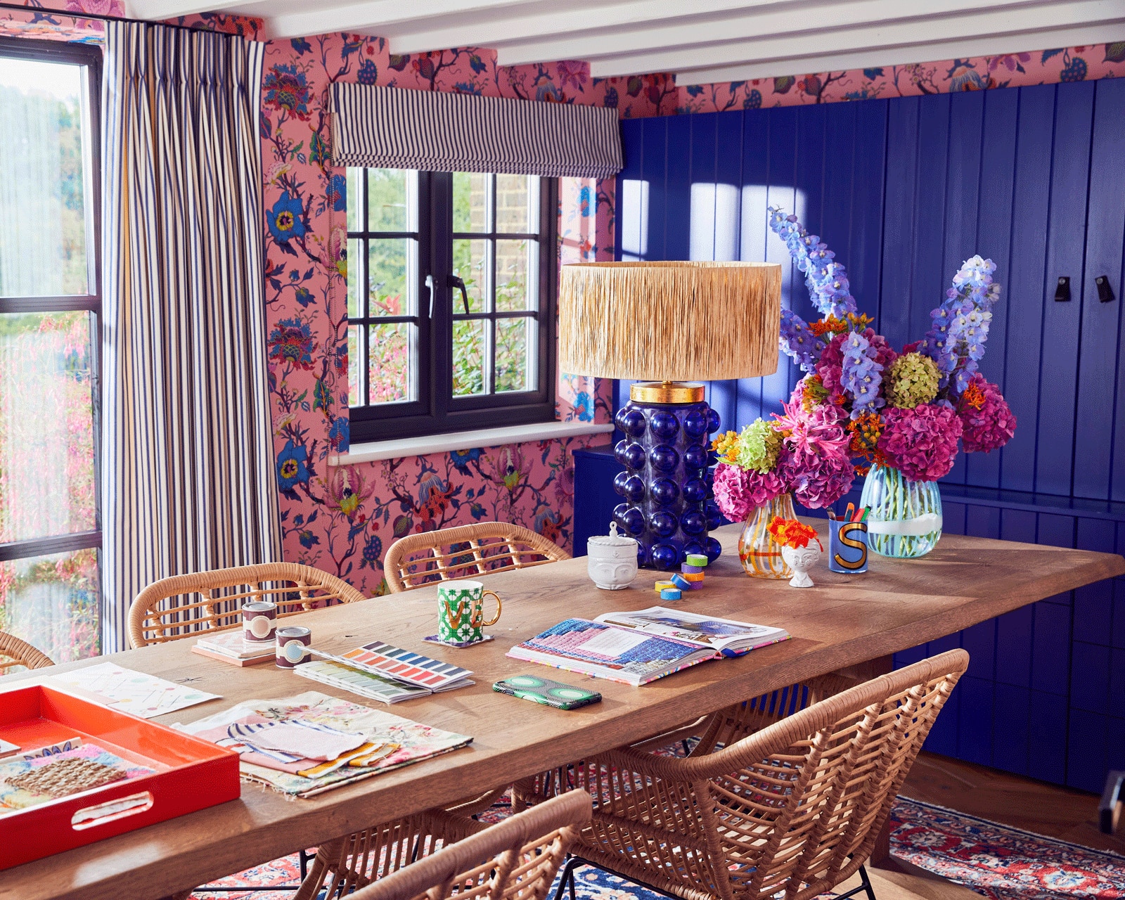 Sophie Robinson's colorful dining room