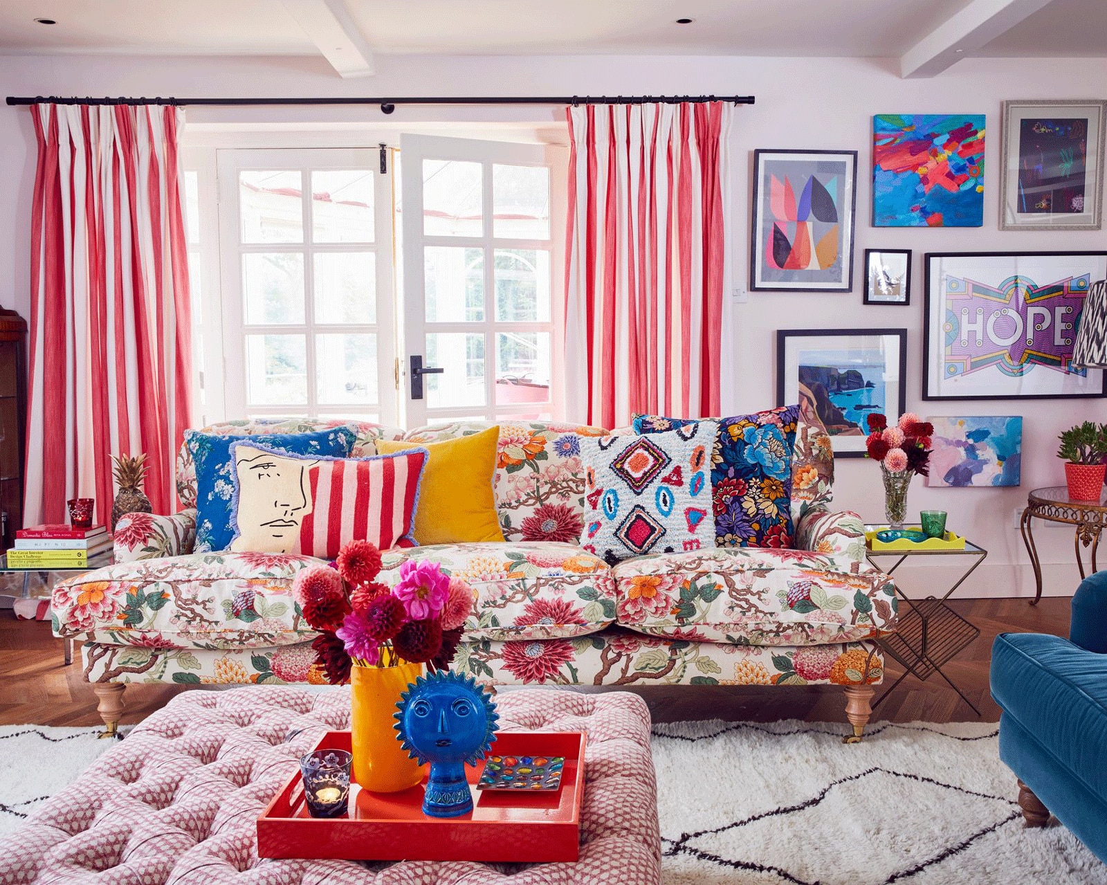 Sophie Robinson's colorful living room