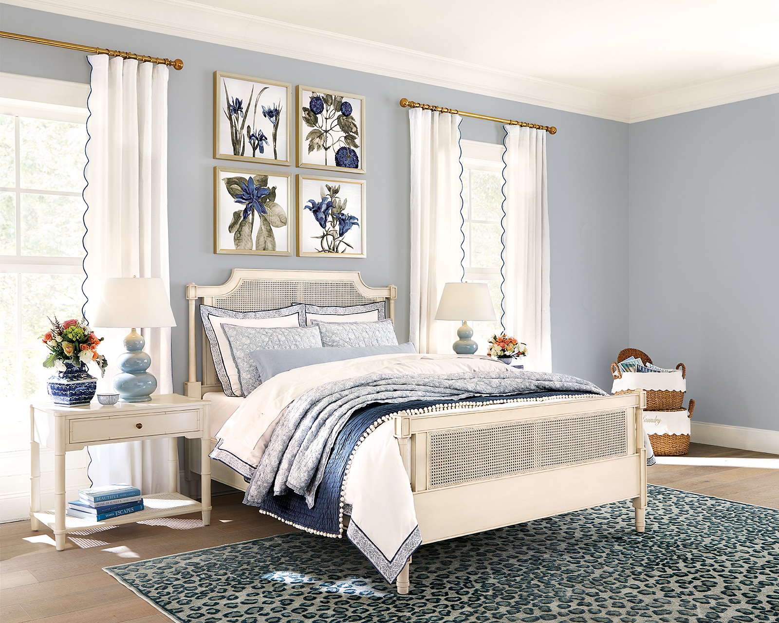 Decorated Blue Bedroom