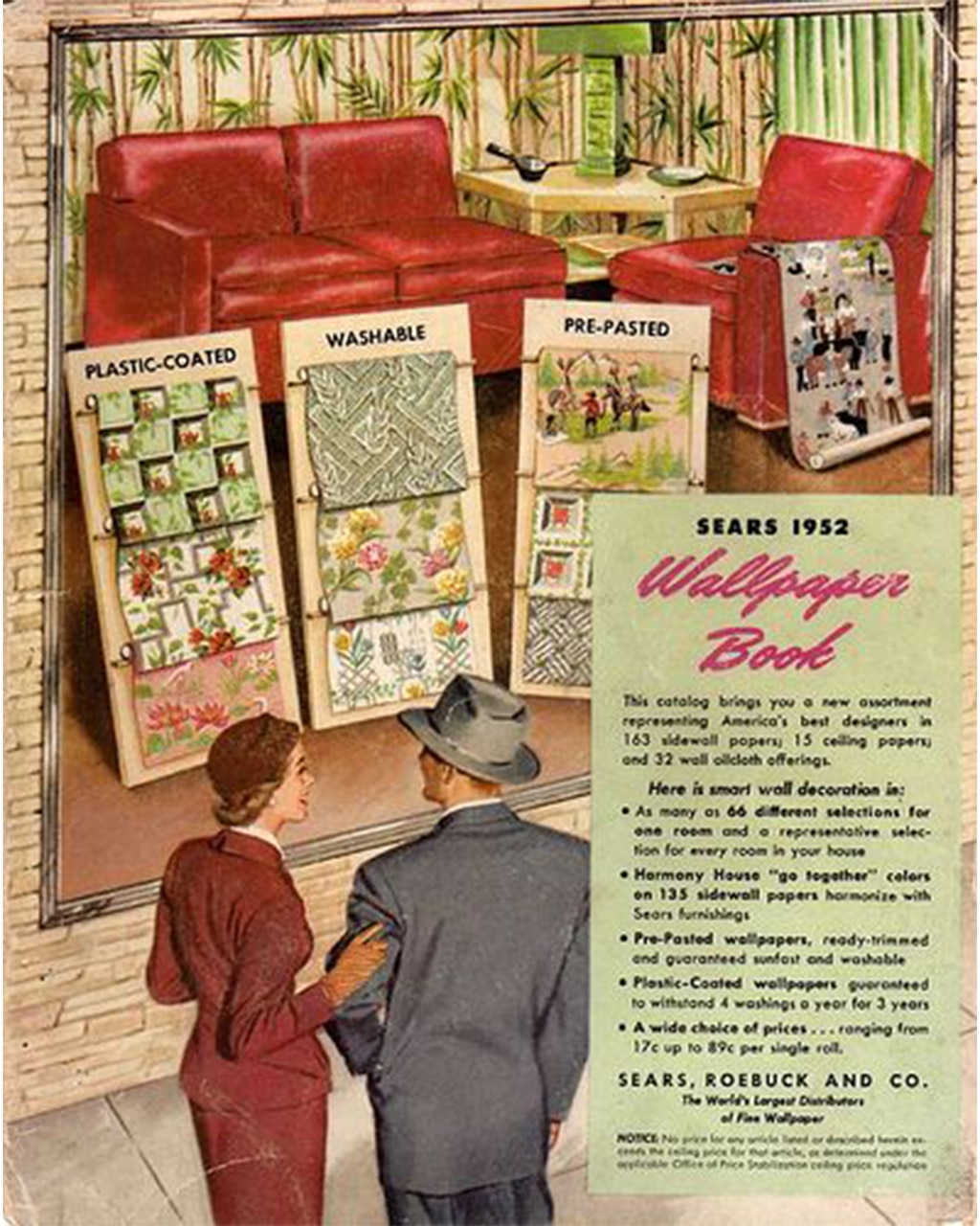 Wallpaper advertisement 1950s