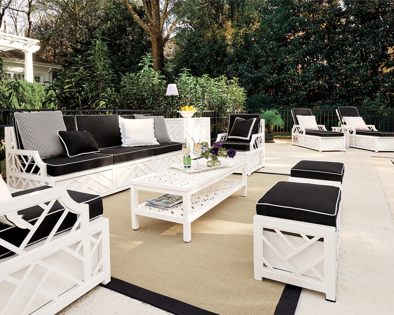 We used the St. Tropez Indoor/Outdoor Rug combined with 