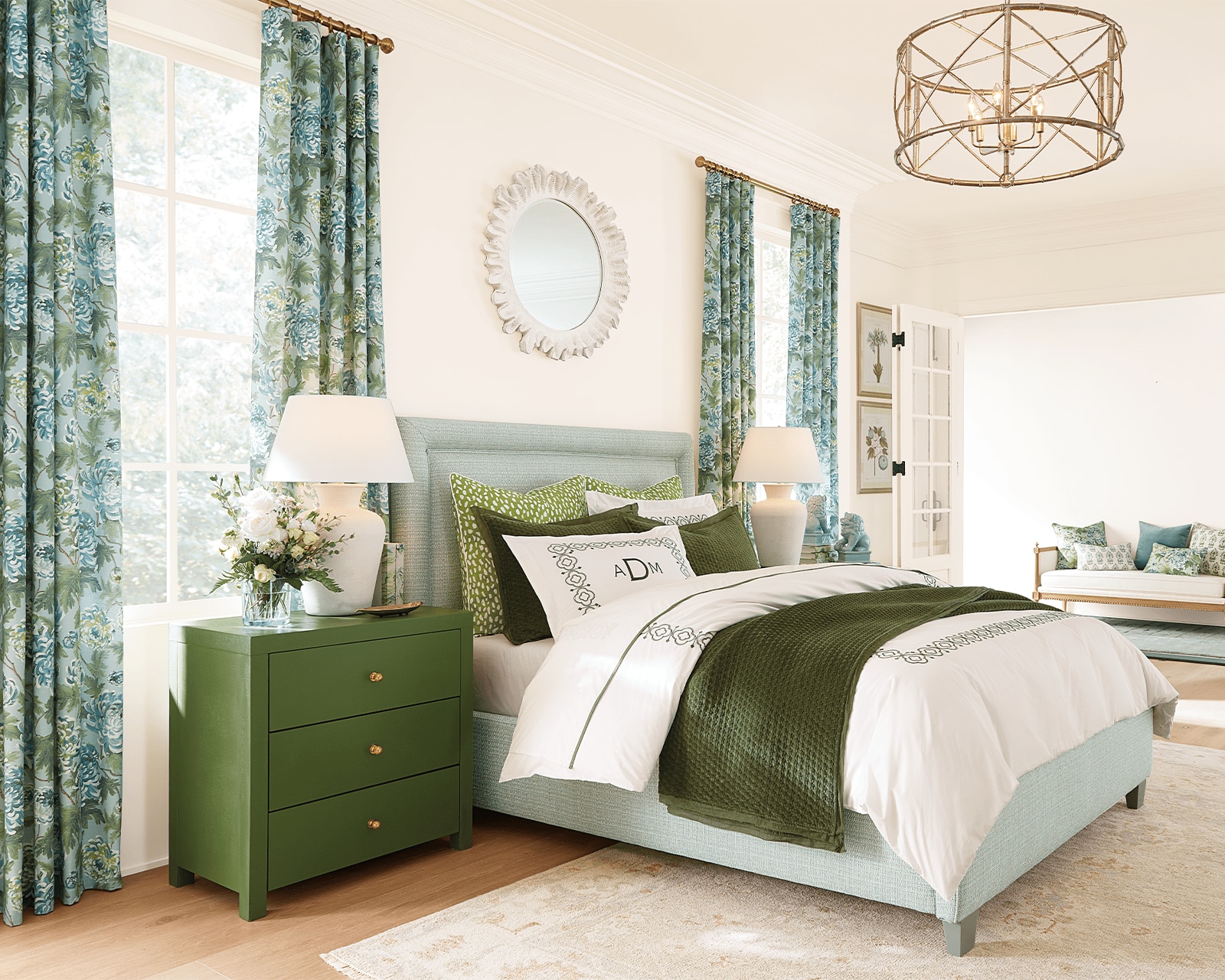 Bold colors, like green, can pull any room together