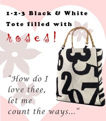 1-2-3 Black & White Tote