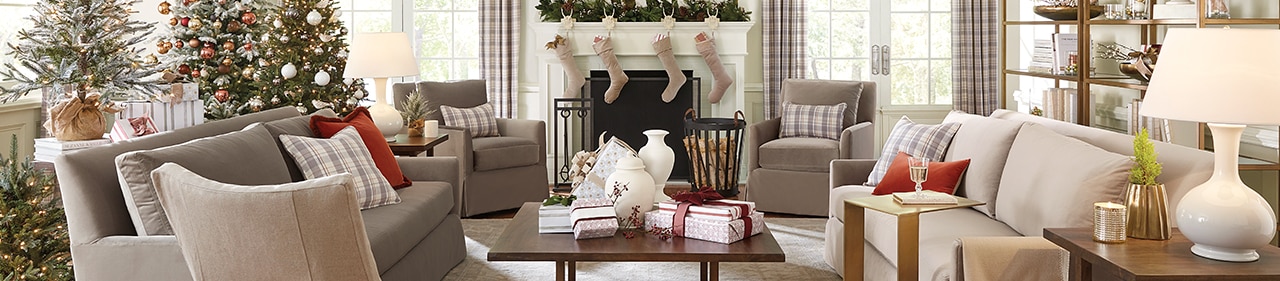 Holiday living room by Suzanne Kasler for Ballard Designs grouping image