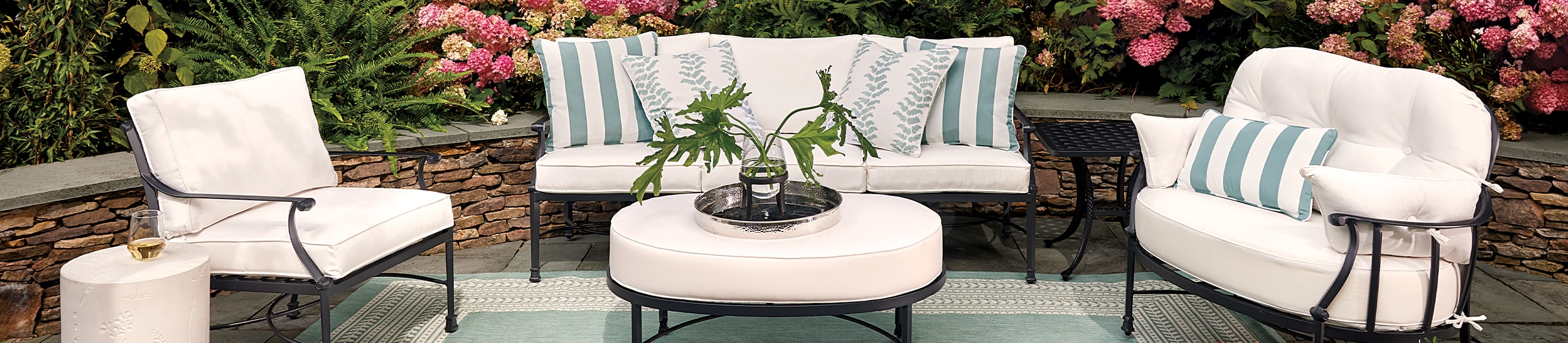 Outdoor Almalfi furniture in Ballard Designs grouping image